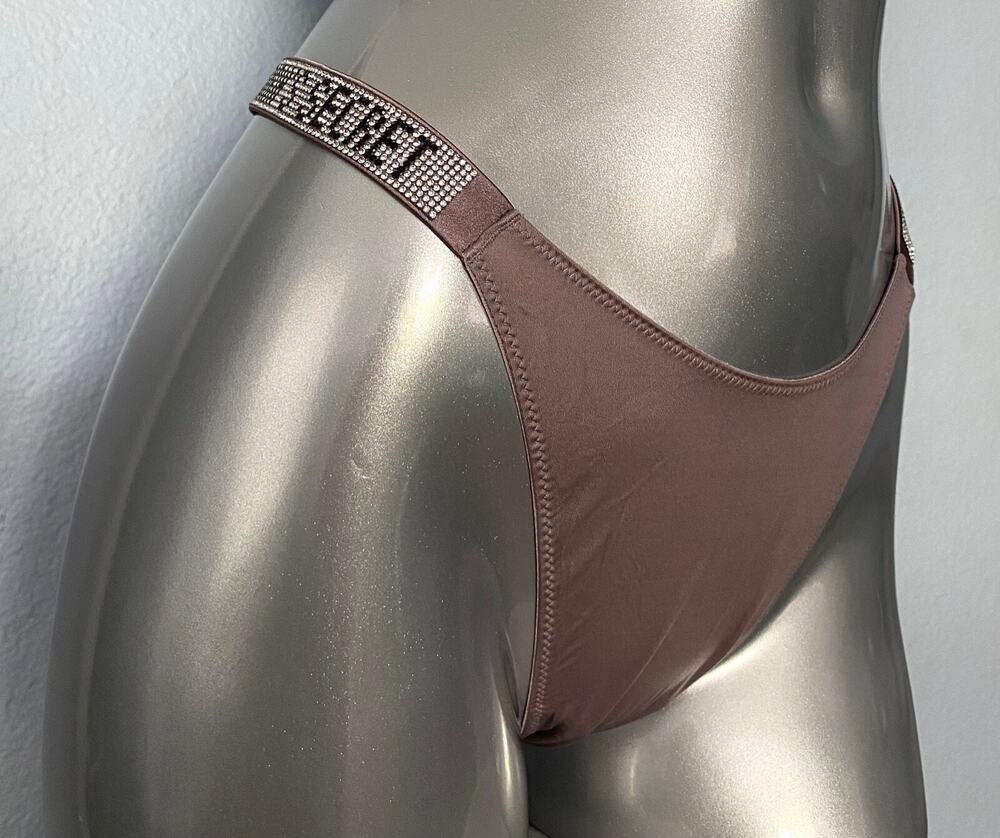 Victoria's Secret Thong Panty Very Sexy Rhinestone Shine Strap Pinnacle XL